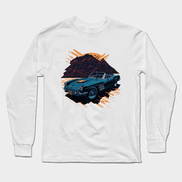 Chevrolet Corvette Classic Car Long Sleeve T-Shirt by Cruise Dresses